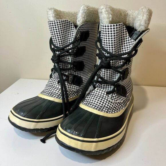 Sorel 1964 PAC Houndstooth Waterproof Snow Boots Women’s Size 6 - Picture 1 of 6